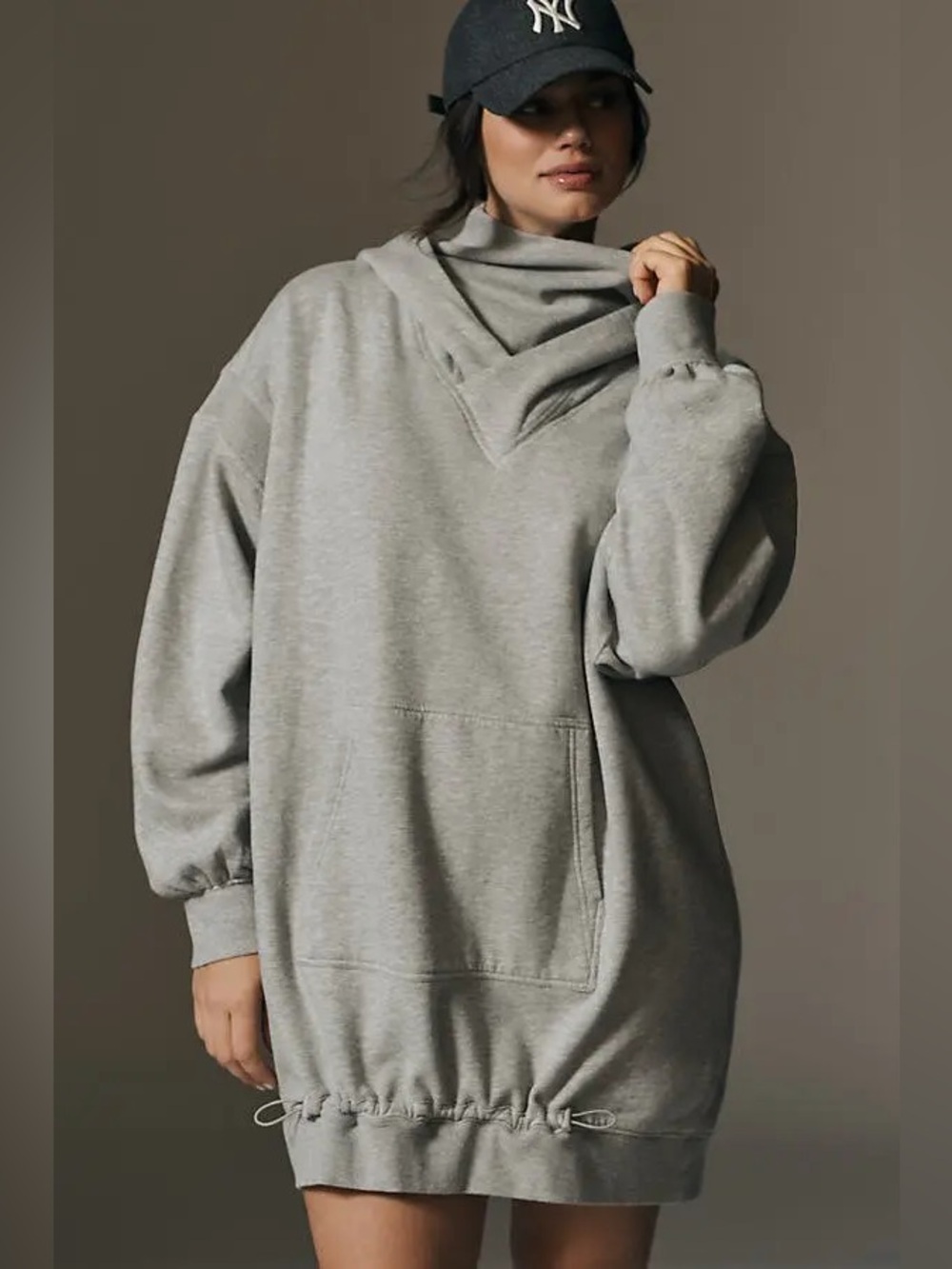Anthropologie Daily Practice - Hooded Mini Dress - Grey - Size Medium